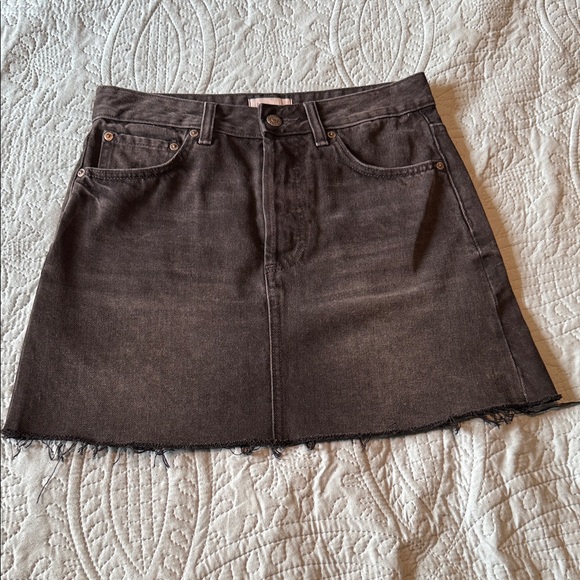 Boyish Charcoal A-Line Denim Skirt - Picture 1 of 4